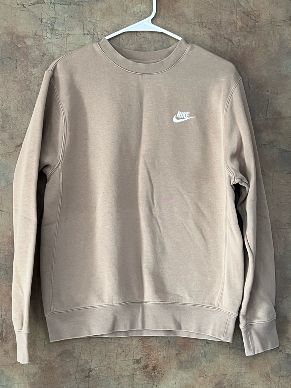 Nike Men’s Crewneck Sweatshirt - Tan with White Logo